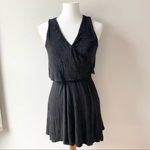 Mustard Seed Black Wrap Around Sleeveless Dress Size Small